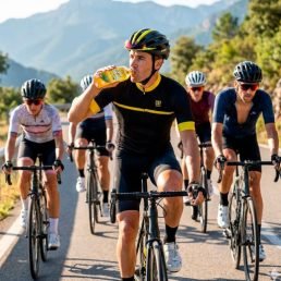 Ciclista bebendo Hype Drink