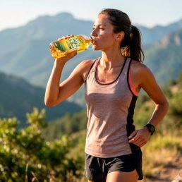 Corredora bebendo Hype Drink